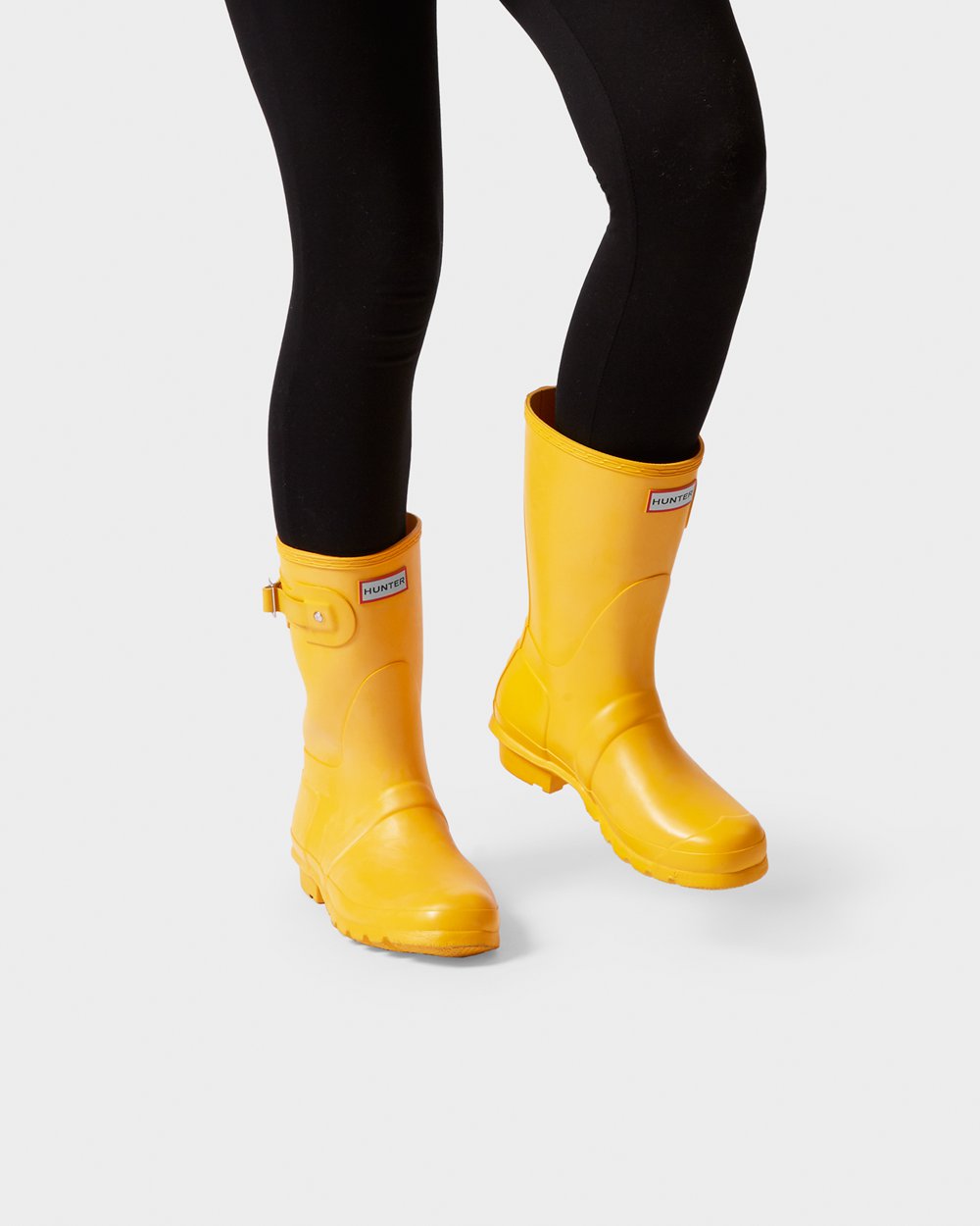 Bottes Courtes de Pluie Hunter Original Femme Jaune ZVLTJHC-24